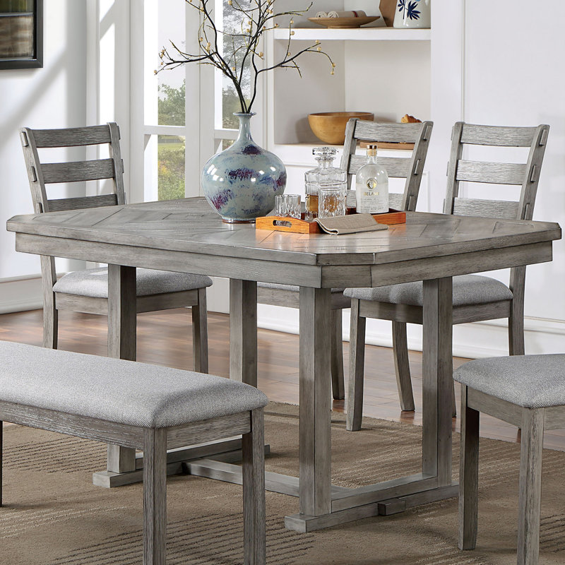 The Twillery Co.® Araujo 60" Width Wood Rectangle Dining Table ...